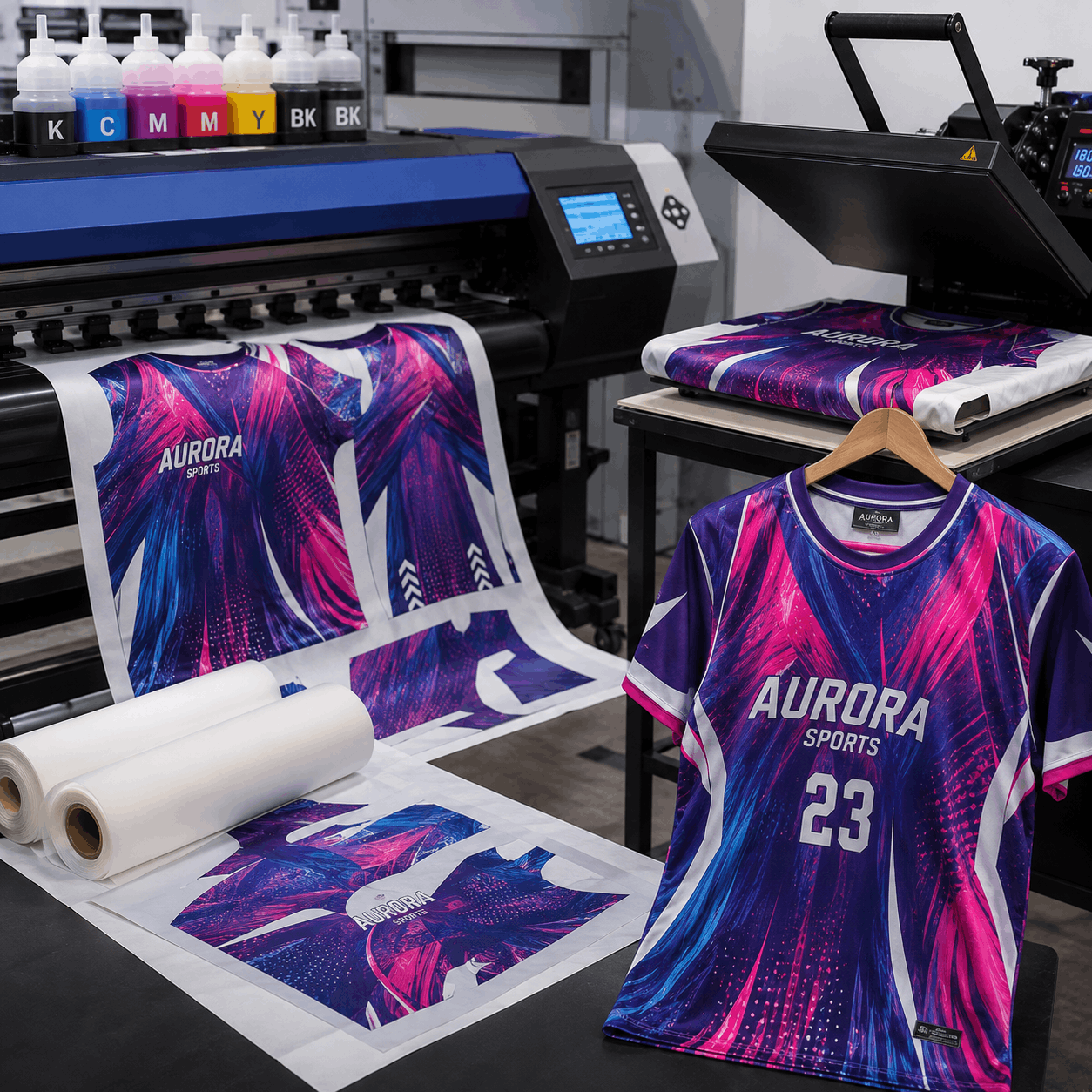 Dye sublimation printing service for custom apparel - T-Shirt Plus Australia
