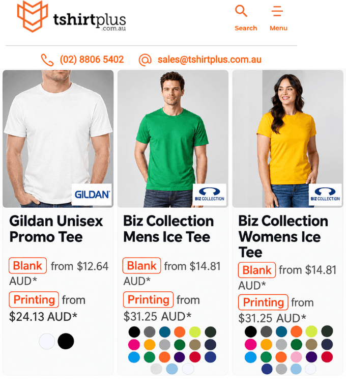 choose your product colour size and quantity for custom apparel printing