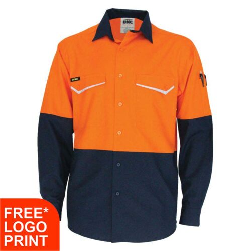 Two Tone RipStop Cotton Cool Long Sleeve Shirt Thumbnail