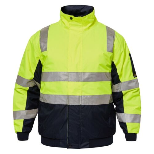 Typhoon Hi Vis Modern Bomber Jacket With Tape Thumbnail