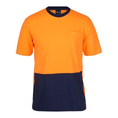 Mens Hi Vis Crew Neck Cotton T-Shirt Thumbnail