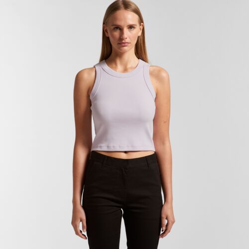 Womens Organic Rib Crop Tank Thumbnail