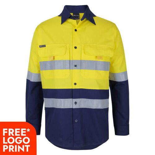 Mens Hi Vis (D+N) Ripstop Long Sleeve Fishing Shirt Thumbnail