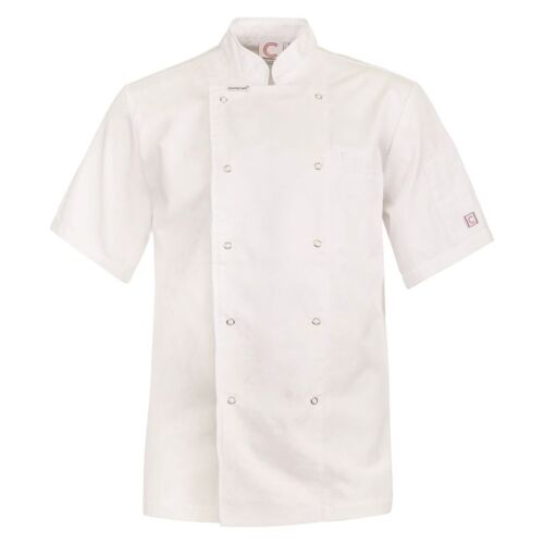 Executive Chef Jacket Short Sleeve Light Weight With Press Studs Thumbnail