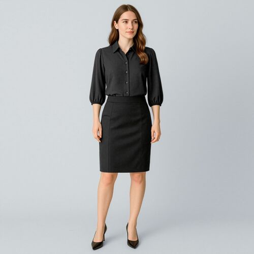 Womens Cool Stretch Mid-waist Pencil Skirt Thumbnail