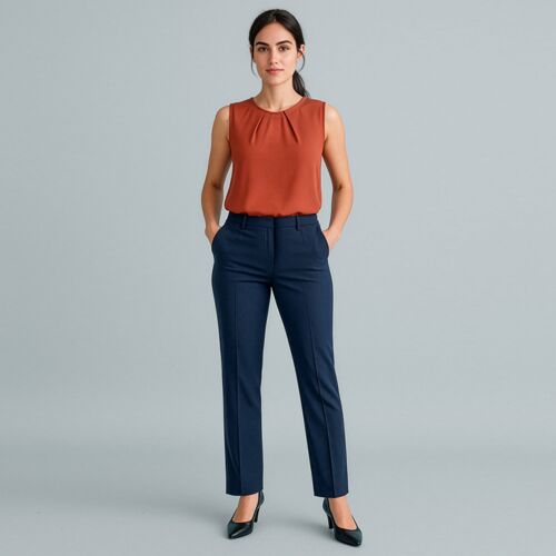 Womens Cool Stretch Tapered Leg Adjustable Waist Pant Thumbnail