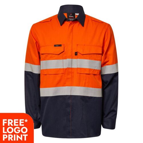 Flame Buster Inherent Hi Vis Reflective Shirt with Gusset Sleeves