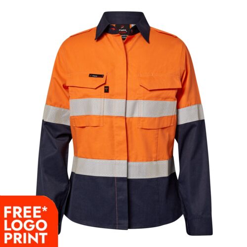 Flame Buster Womens HRC2 Open Front Shirt Long Sleeve