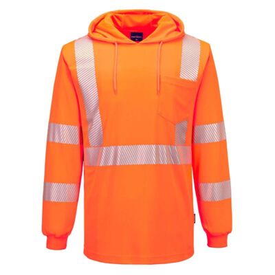 Hi-Vis Lightweight Hooded T-Shirt Long Sleeve Thumbnail