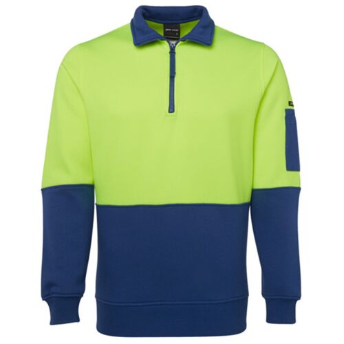 Mens Hi Vis 1/2 Zip Fleecy Thumbnail