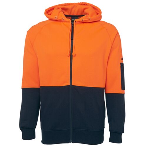 Mens Hi Vis Fleecy Hoodie Thumbnail