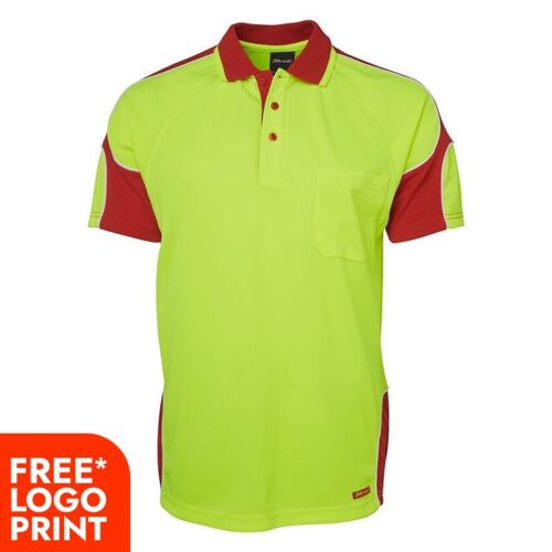 Mens Hi Vis Short Sleeve Arm Panel Polo Thumbnail