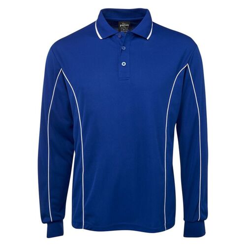 Mens Podium Long Sleeve Piping Polo Thumbnail
