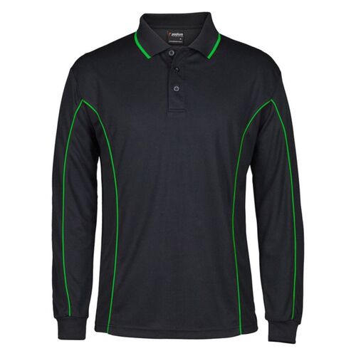 Mens Podium Long Sleeve Piping Polo Thumbnail