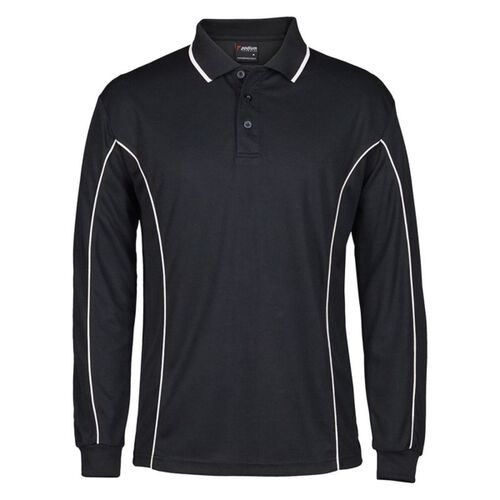 Mens Podium Long Sleeve Piping Polo Thumbnail