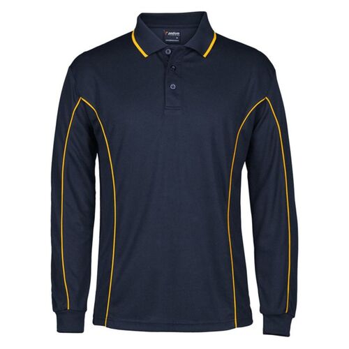Mens Podium Long Sleeve Piping Polo Thumbnail