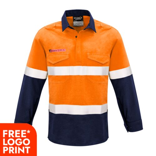 Mens FR Closed Front Hooped Taped Spliced Shirt Thumbnail