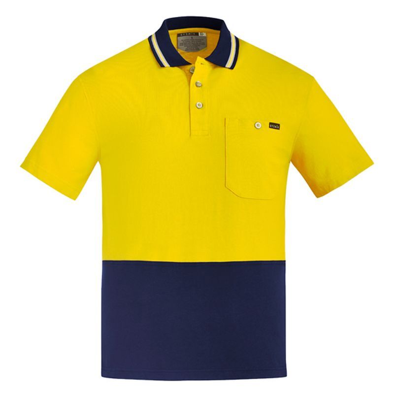 Mens Hi Vis Cotton Short Sleeves Polo Thumbnail