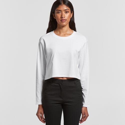 Womens Crop Long Sleeve Tee