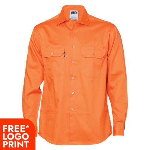 Cotton Drill Work Shirt - Long Sleeve