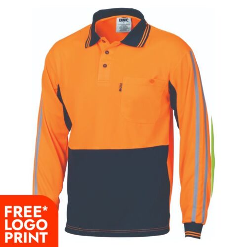 Hi Vis Cool Breathe Stripe Polo Thumbnail