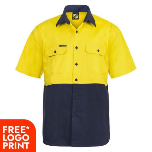 Mens Two Tone Short Sleeve Shirt