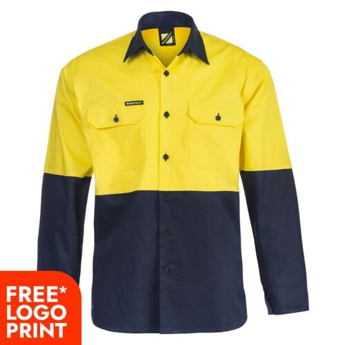 Mens Lightweight Hi Vis Two Tone Long Sleeve Vented Thumbnail