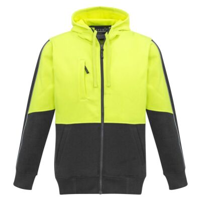 Unisex Hi Vis Full Zip Hoodie Thumbnail