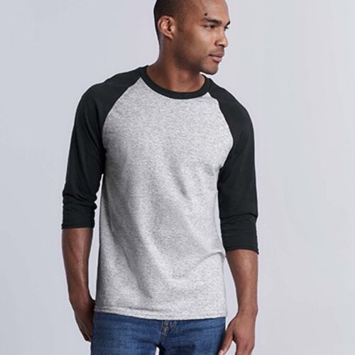 Mens Heavy Cotton 3/4 Raglan T-Shirt Thumbnail