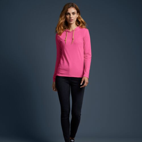 Womens Lightweight Long Sleeve Hooded T-Shirt Thumbnail